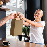 8x4x10 Small Brown Paper Bags with Handles