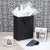 10x5x13 Medium Black Paper Bags with Ribbon Handles