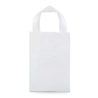 6x3x9 Extra Small Frosted White Plastic Bags with Handles