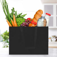 16x6x12 Large Black Heat Sealed Reusable Fabric Bags