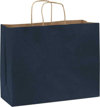 16x6x12 Navy Blue Paper Bags with Handles