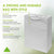 10x5x13 Medium White Paper Bags with Ribbon Handles