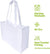 16x6x12 Large White Sewn Reusable Fabric Bags