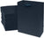 10x5x13 Medium Navy Blue Paper Bags with Ribbon Handles
