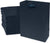 10x5x13 Medium Navy Blue Paper Bags with Ribbon Handles