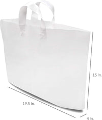 19.5x4x15 Solid White Plastic Bags with Handles