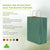 10x5x13 Medium Green Paper Bags with Handles