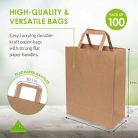 10x5x13 Medium Flat Handle Paper Bags