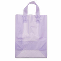 10x5x13 Medium Frosted Lilac Purple Plastic Bags with Handles