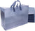 16x6x12 Large Frosted Navy Blue Plastic Bags with Handles