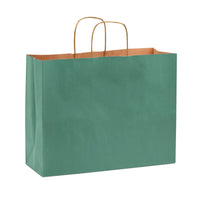 16x6x12 Large Green Paper Bags with Handles