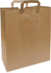 12x7x14 Large Flat Handle Paper Bags