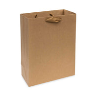 10x5x13 Medium Brown Paper Bags with Ribbon Handles