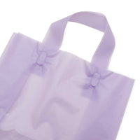 10x5x13 Medium Frosted Lilac Purple Plastic Bags with Handles