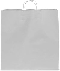 18x7x18.75 Extra Large White Paper Bags with Handles