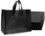 16x6x12 Large Frosted Black Plastic Bags with Handles