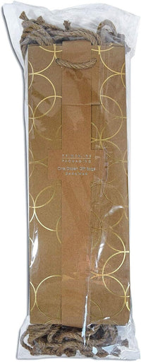 Gold Pattern Brown Kraft Gift Bags