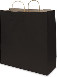 18x7x18.75 Extra Large Black Paper Bags with Handles