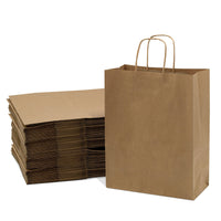 10x5x13 Medium Brown Paper Bags with Handles