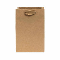 6x3x9 Extra Small Brown Paper Bags with Ribbon Handles