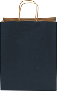 10x5x13 Medium Navy Blue Paper Bags with Handles