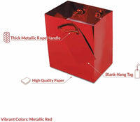 Metallic Red Gift Bags with Handles