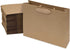 10.5x3x8.25 Medium Brown Paper Bags with Ribbon Handles