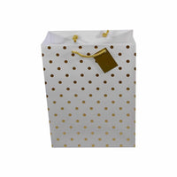 White & Gold Assorted Print Gift Bags