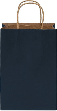 6x3x9 Extra Small Navy Blue Paper Bags with Handles