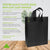 10x5x13 Medium Frosted Black Plastic Bags with Handles