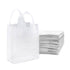 8x4x10 Small Frosted White Plastic Bags with Handles