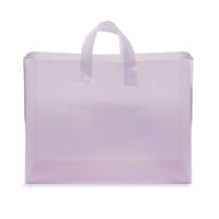 16x6x12 Large Frosted Lilac Purple Plastic Bags with Handles