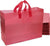 16x6x12 Large Frosted Red Plastic Bags with Handles