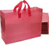 16x6x12 Large Frosted Red Plastic Bags with Handles