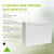 16x6x12 Large White Paper Bags with Ribbon Handles