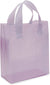 8x4x10 Small Frosted Lilac Purple Plastic Bags with Handles