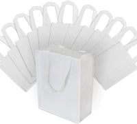 8x4x10 Small White Sewn Reusable Fabric Bags