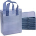 8x4x10 Small Frosted Navy Blue Plastic Bags with Handles