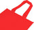 10x5x13 Medium Red Sewn Reusable Fabric Bags