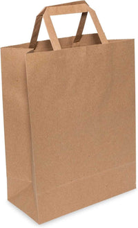 10x5x13 Medium Flat Handle Paper Bags