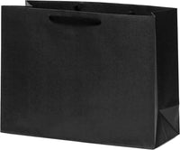 16x6x12 Large Black Paper Bags with Ribbon Handles