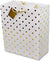 White & Gold Assorted Print Gift Bags