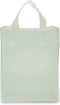 8x4x10 Small Frosted Mint Plastic Bags with Handles