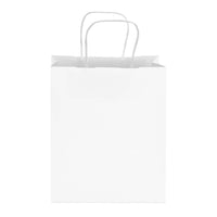 8x4x10 Small White Paper Bags with Handles