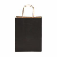 8x4x10 Small Black Paper Bags with Handles