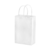 6x3x9 Extra Small White Paper Bags with Handles