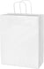 10x6.75x12 White Paper Takeout Bags with Handles