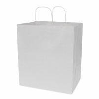 14x10x16.75 White Paper Bags with Handles