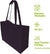 16x6x12 Large Black Sewn Reusable Fabric Bags