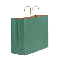 16x6x12 Large Green Paper Bags with Handles